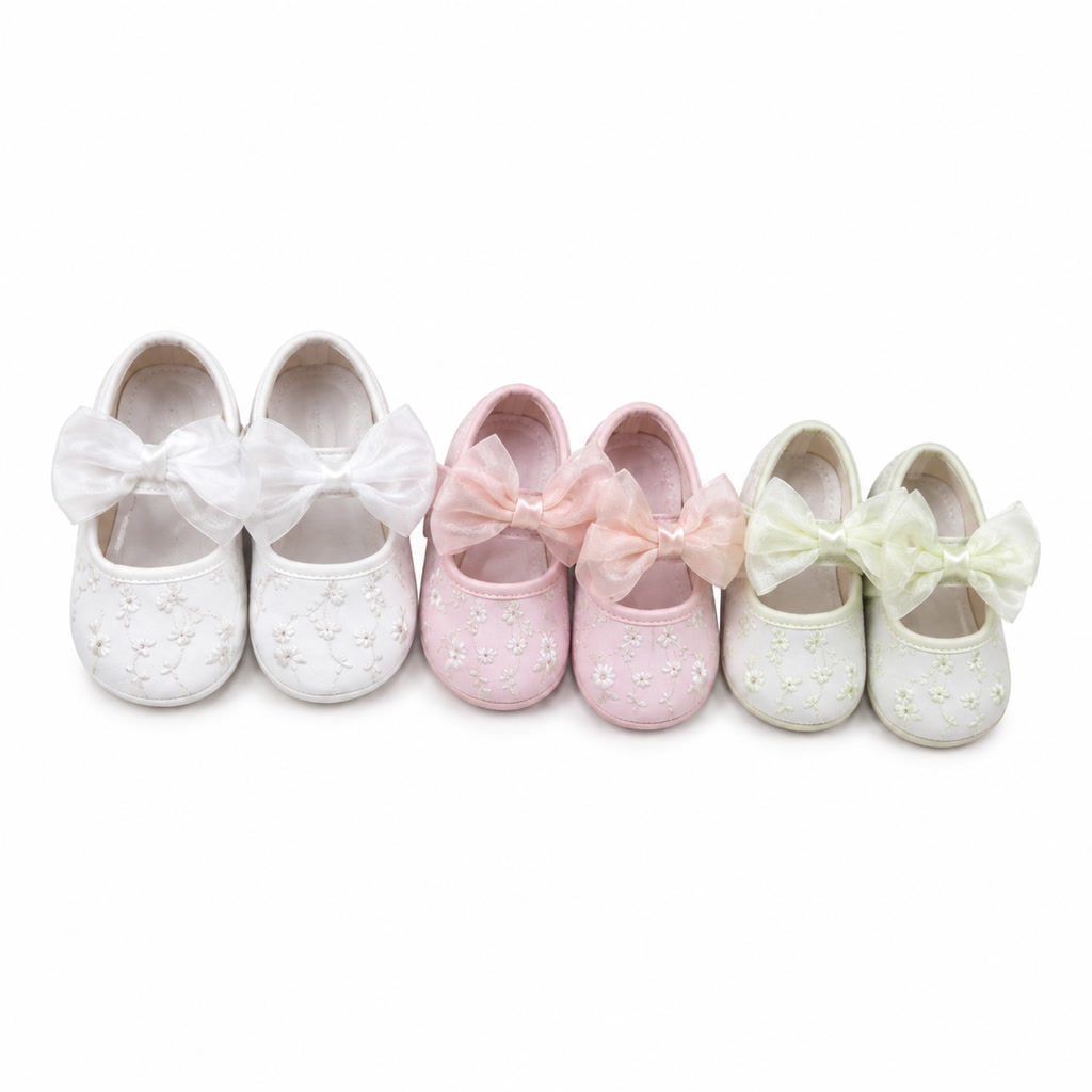 [DLM-3232] Zapato de charol para niña con flores grandes sobre el empeine