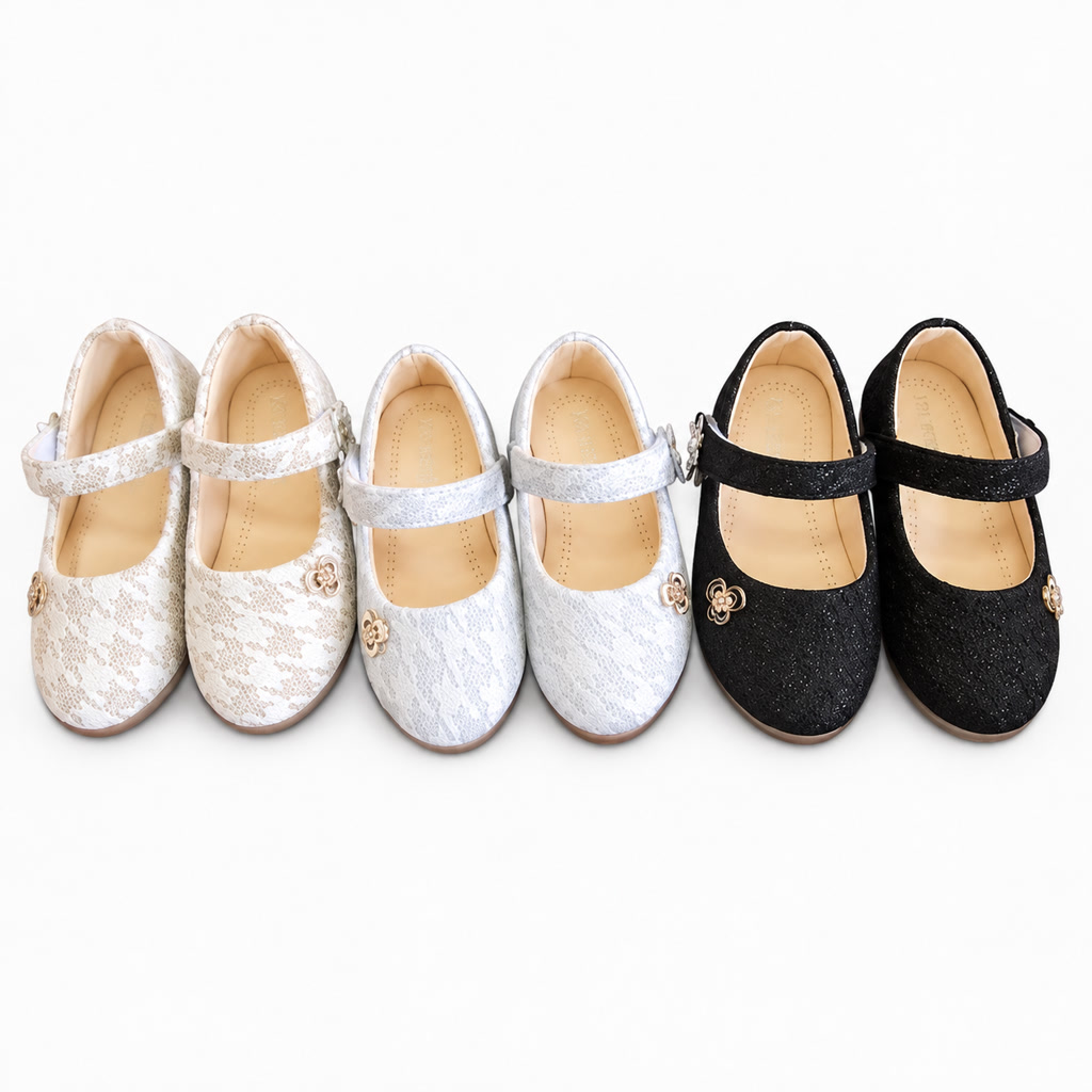 [DLM-255] Zapato de charol para niña con correa lisa y punta redondeada