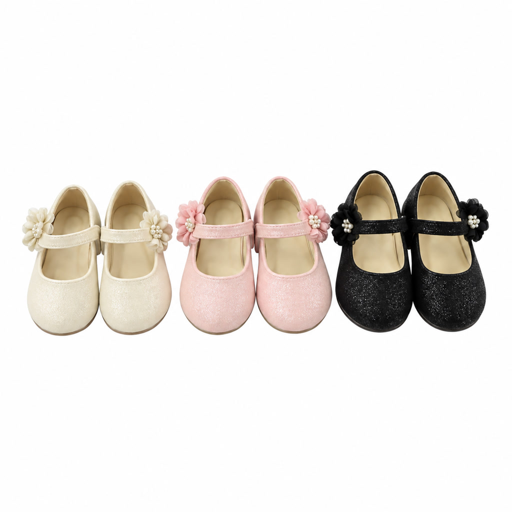 Zapato de charol con moño pequeño en el empeine
