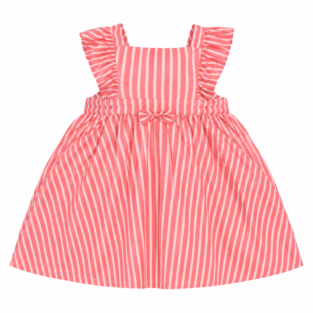 [501-1064568] Vestido de manga corta para bebé niña con tira
