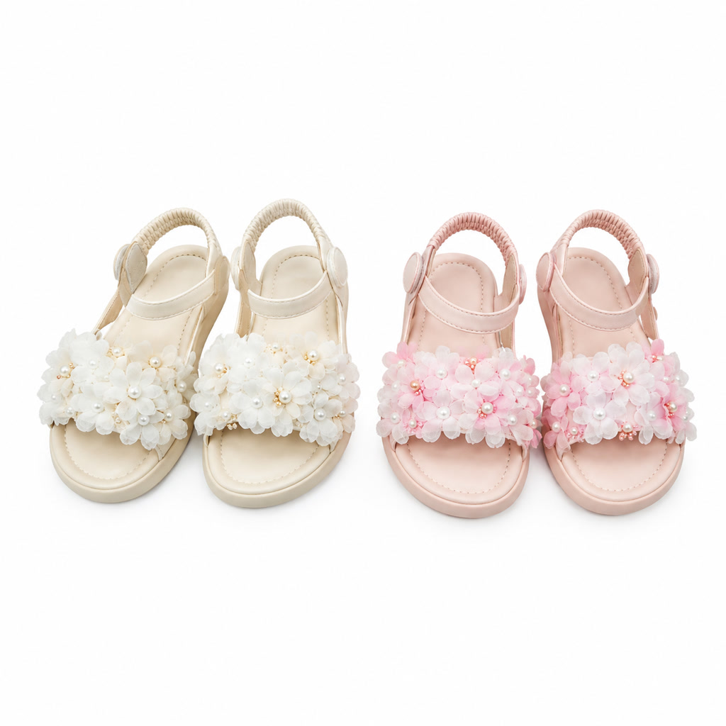 Sandalia de verano para niña con tiras decoradas
