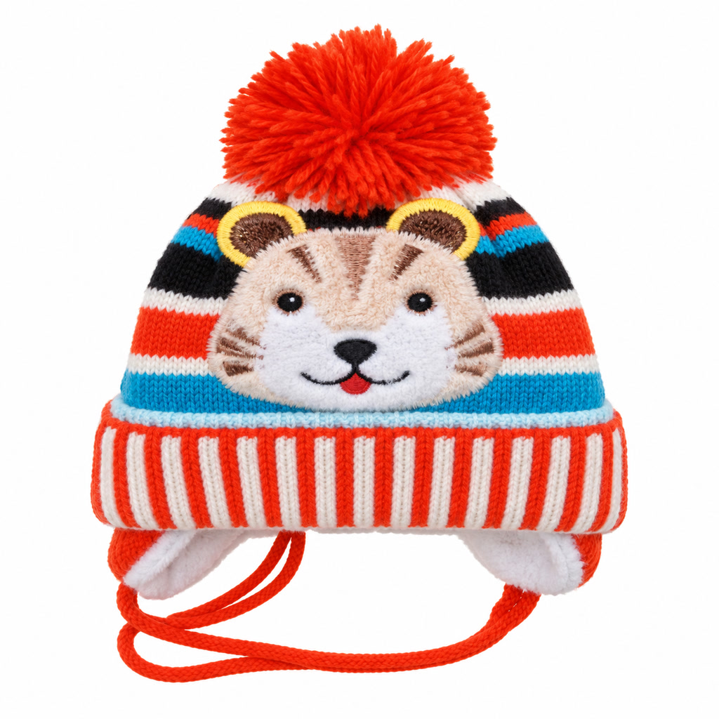 [SL-57-2] Gorro para niño de tigre con orejeras
