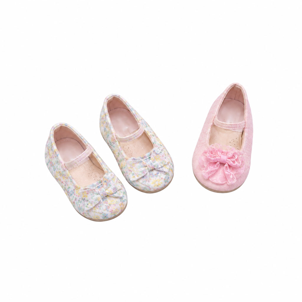 [DLM-2339] Zapato de charol para niña con flores pequeñas en la punta (26-30)