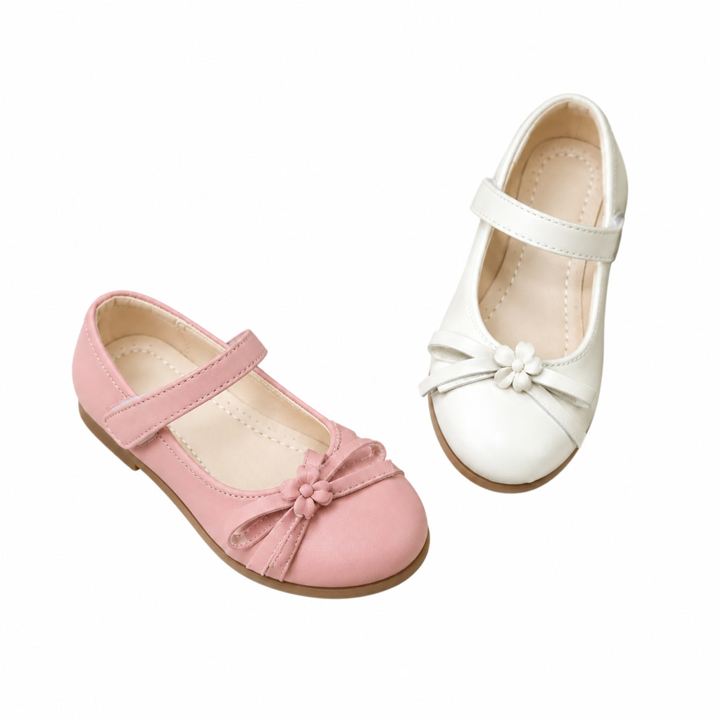 [DLM-3783] Zapato de charol para niña con moño de cinta y pulsera fina (26-30)